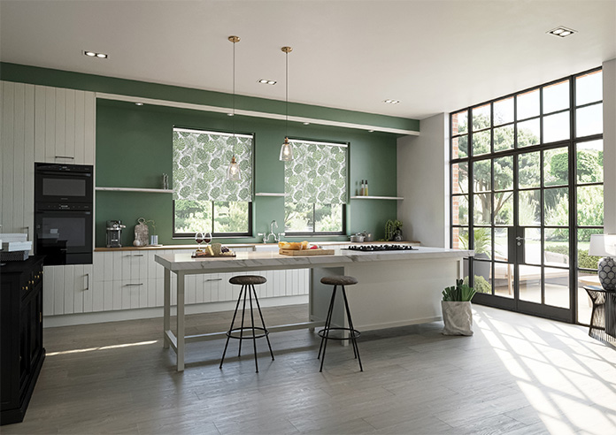 Lush Palms, White - Twist&Fit Roller Blind - Image 7